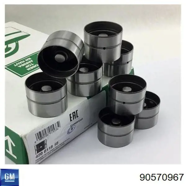 90570967 General Motors Compensador hidrâulico (empurrador hidrâulico), empurrador de válvulas