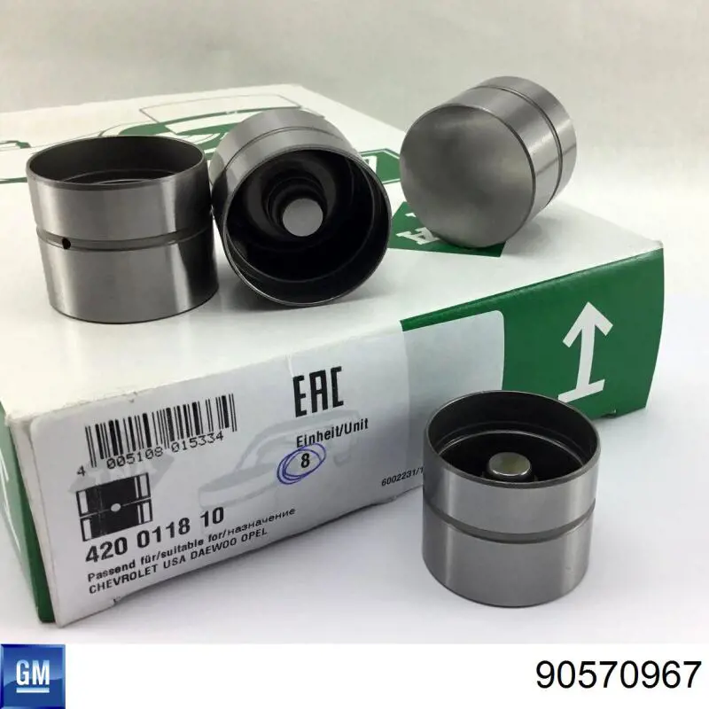Compre 90570967 General Motors Compensador hidrâulico (empurrador hidrâulico), empurrador de válvulas