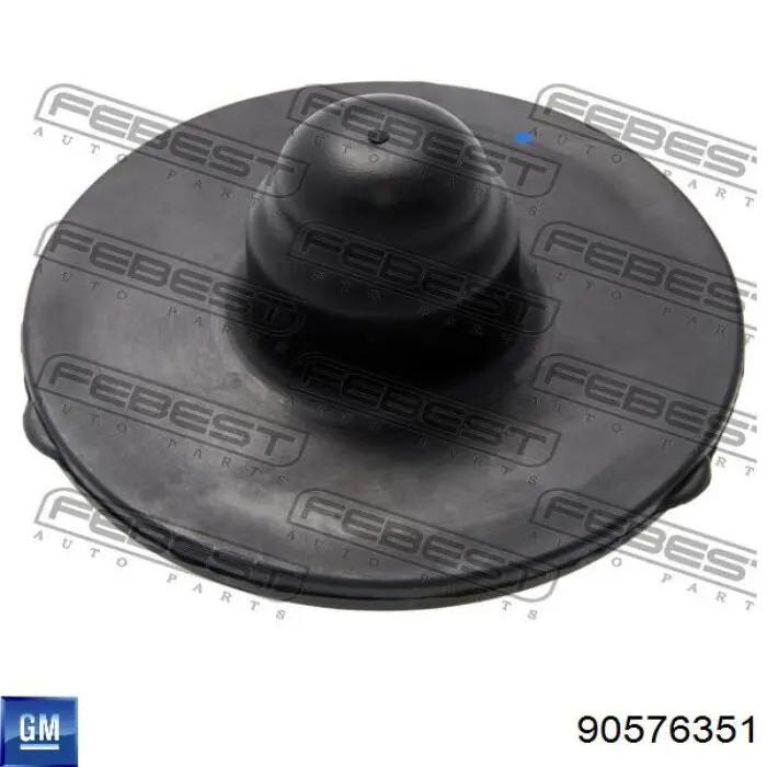 Compre 90576351 General Motors Espaçador (anel de borracha) da mola traseira superior