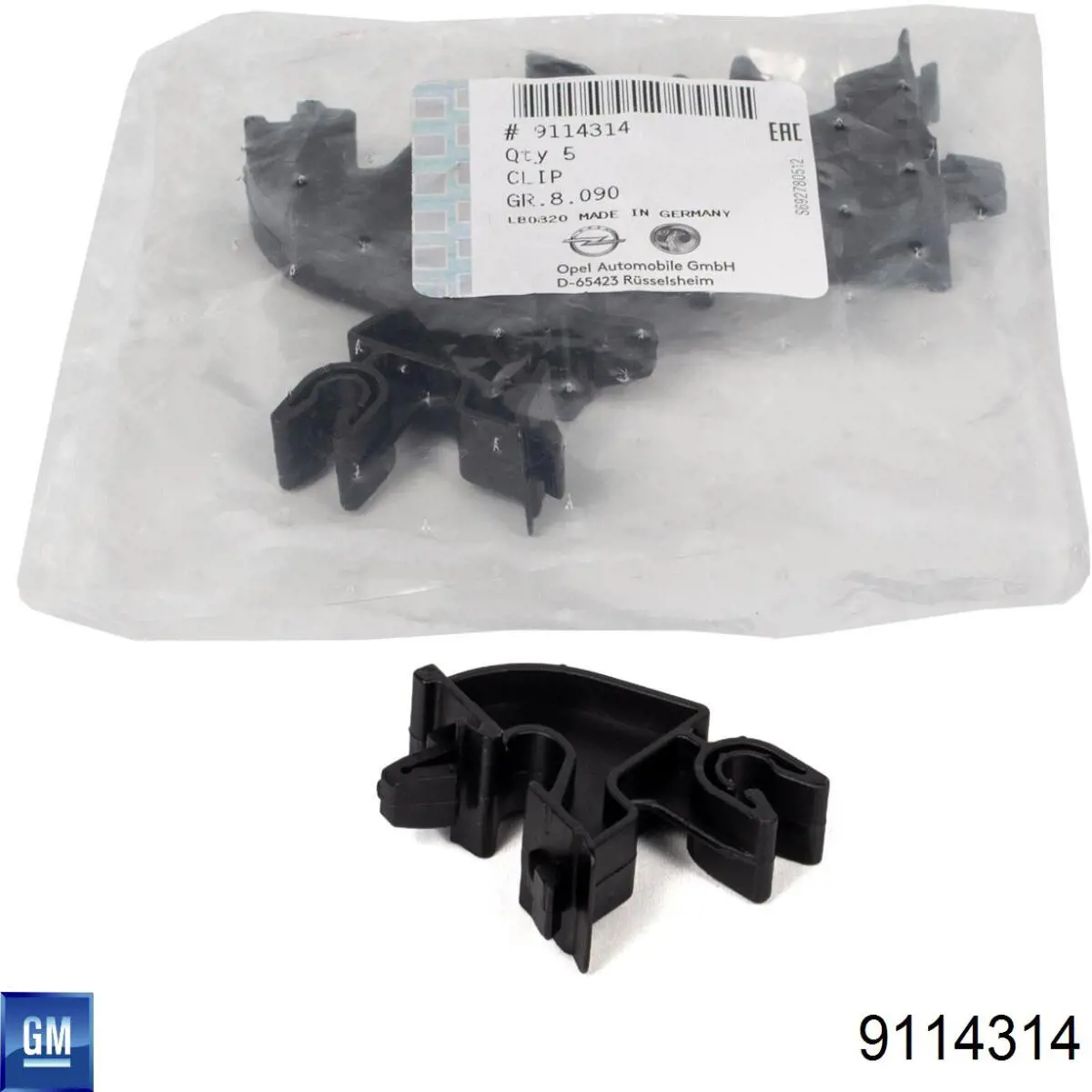 9114314 General Motors Fixador de suporte da capota