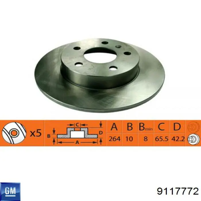 Compre 9117772 General Motors Disco do freio traseiro