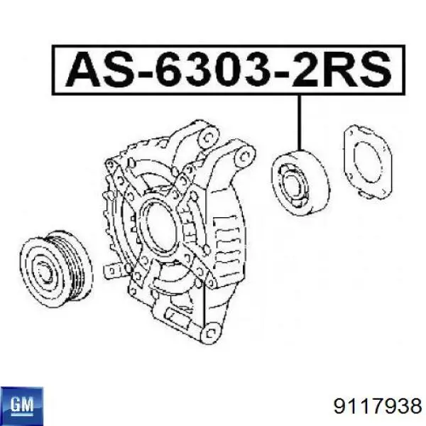 Rolamento do gerador General Motors 9117938 preço, a partir de 4,36 USD