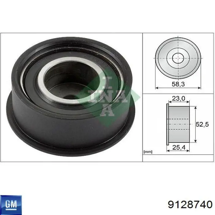 Rolo parasita da correia do mecanismo de distribuição de gás General Motors 9128740 preço, a partir de 20,03 USD