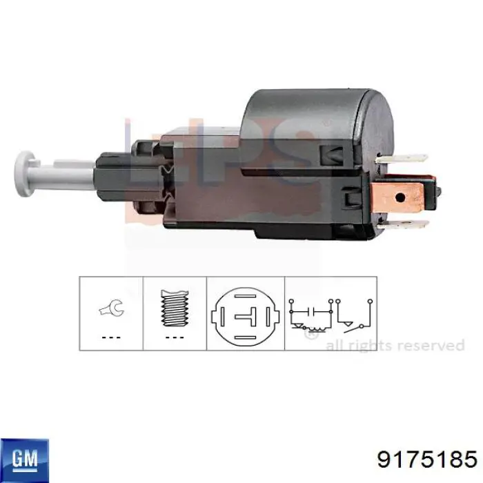 9175185 General Motors Sensor de ativação do sinal de parada
