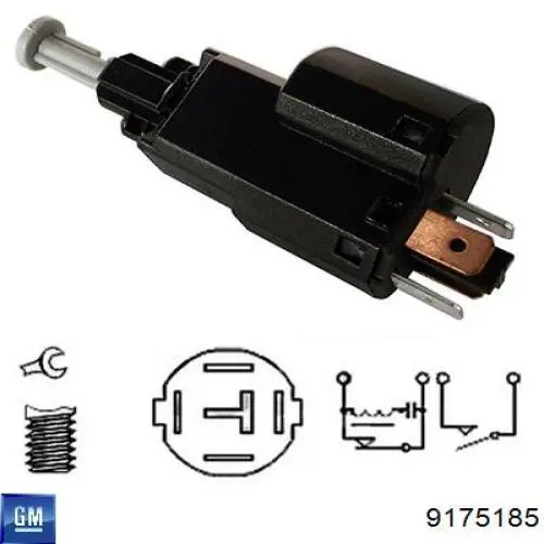 Sensor de ativação do sinal de parada 9175185 General Motors