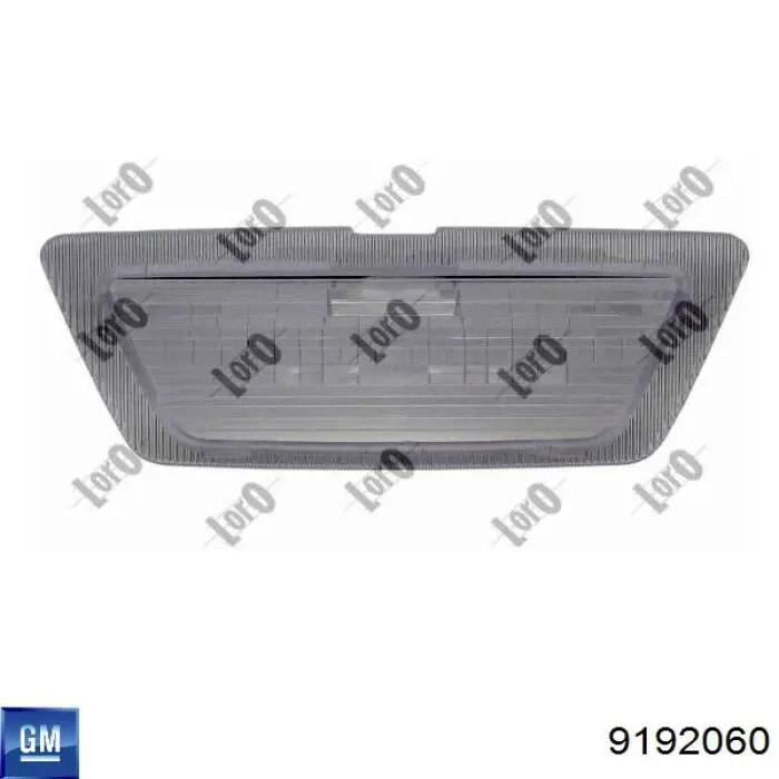 Lanterna da luz de fundo de matrícula traseira 9192060 General Motors