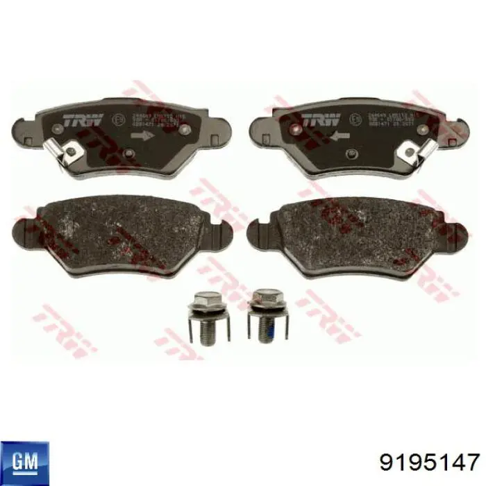 Sapatas do freio traseiras de disco General Motors 9195147 preço, a partir de 15,77 USD