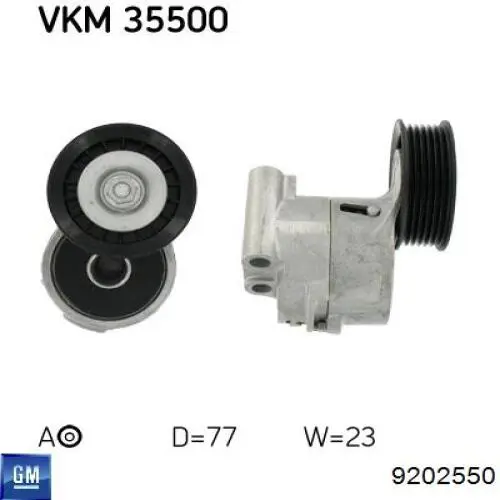 Compre 9202550 General Motors Reguladora de tensão da correia de transmissão