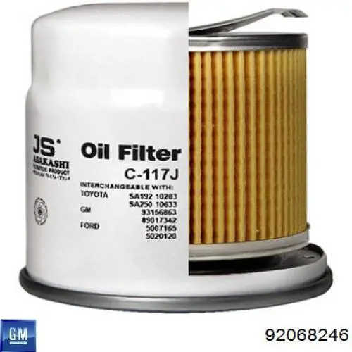 92068246 General Motors Filtro de óleo
