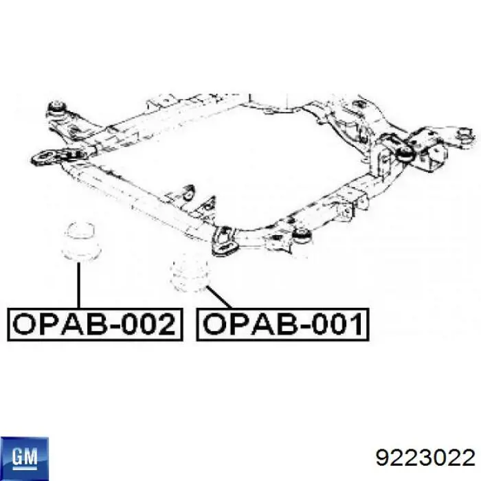 Bloco silencioso (coxim) de viga dianteira (de plataforma veicular) General Motors 9223022 preço, a partir de 5,97 USD