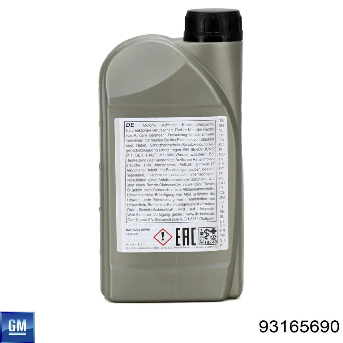 Óleo para motor 93165690 General Motors