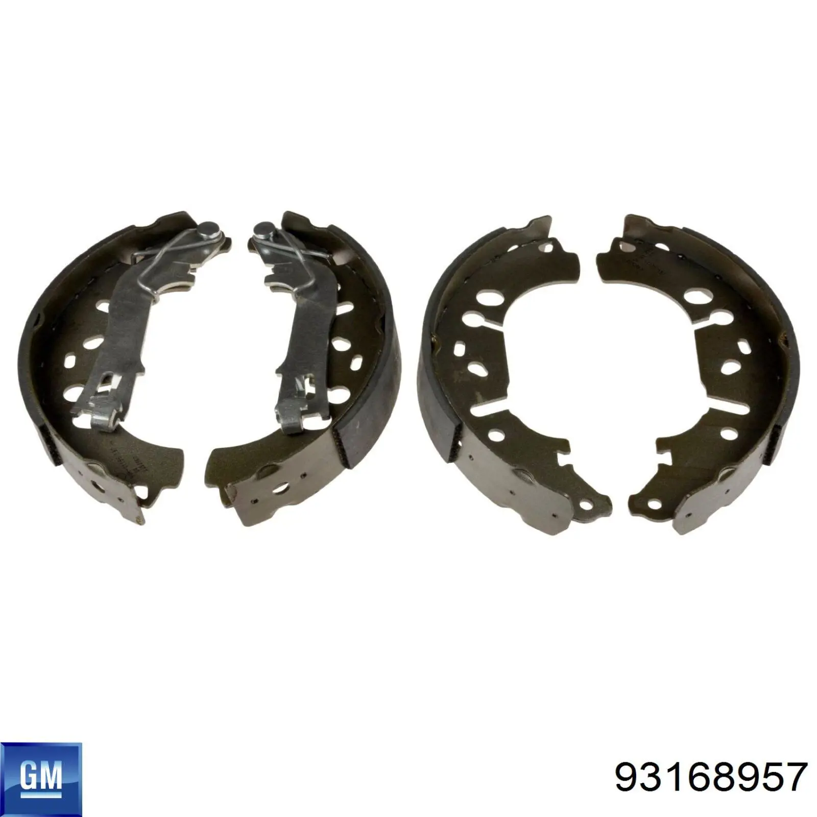 Compre 93168957 General Motors Sapatas do freio traseiras de tambor