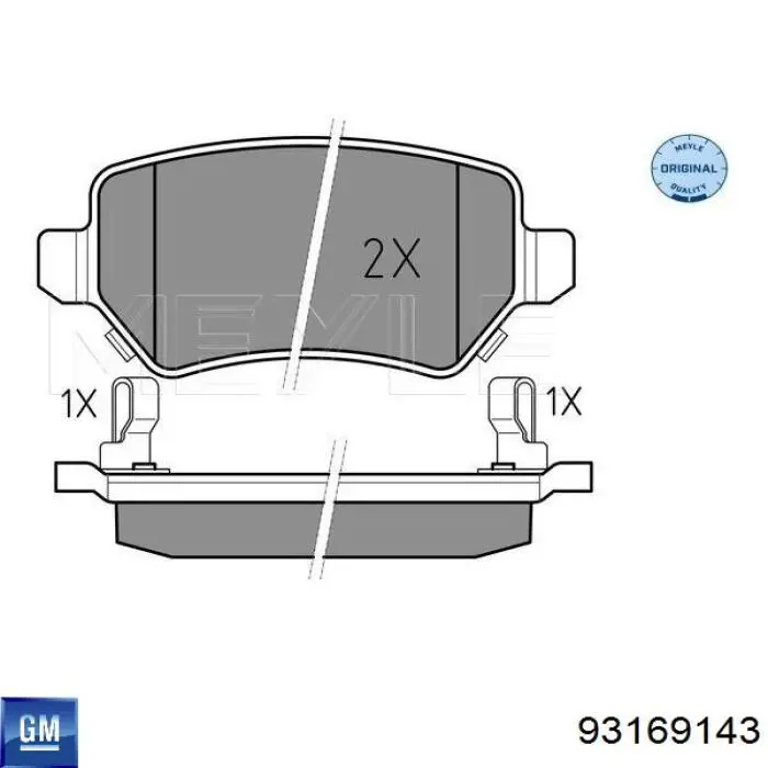 Compre 93169143 General Motors Sapatas do freio traseiras de disco