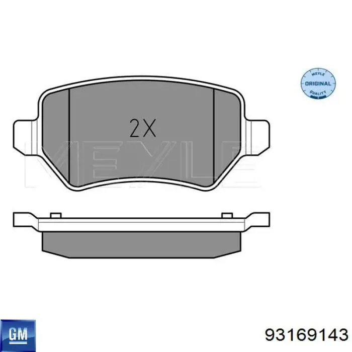 Compre 93169143 General Motors Sapatas do freio traseiras de disco