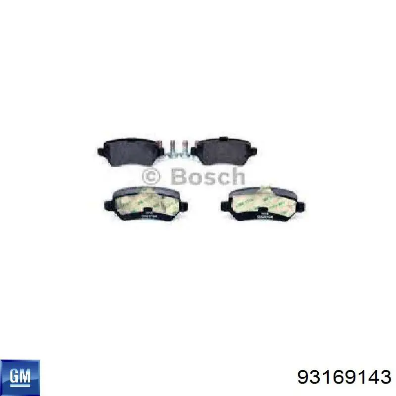 Sapatas do freio traseiras de disco General Motors 93169143 preço, a partir de 13,23 USD