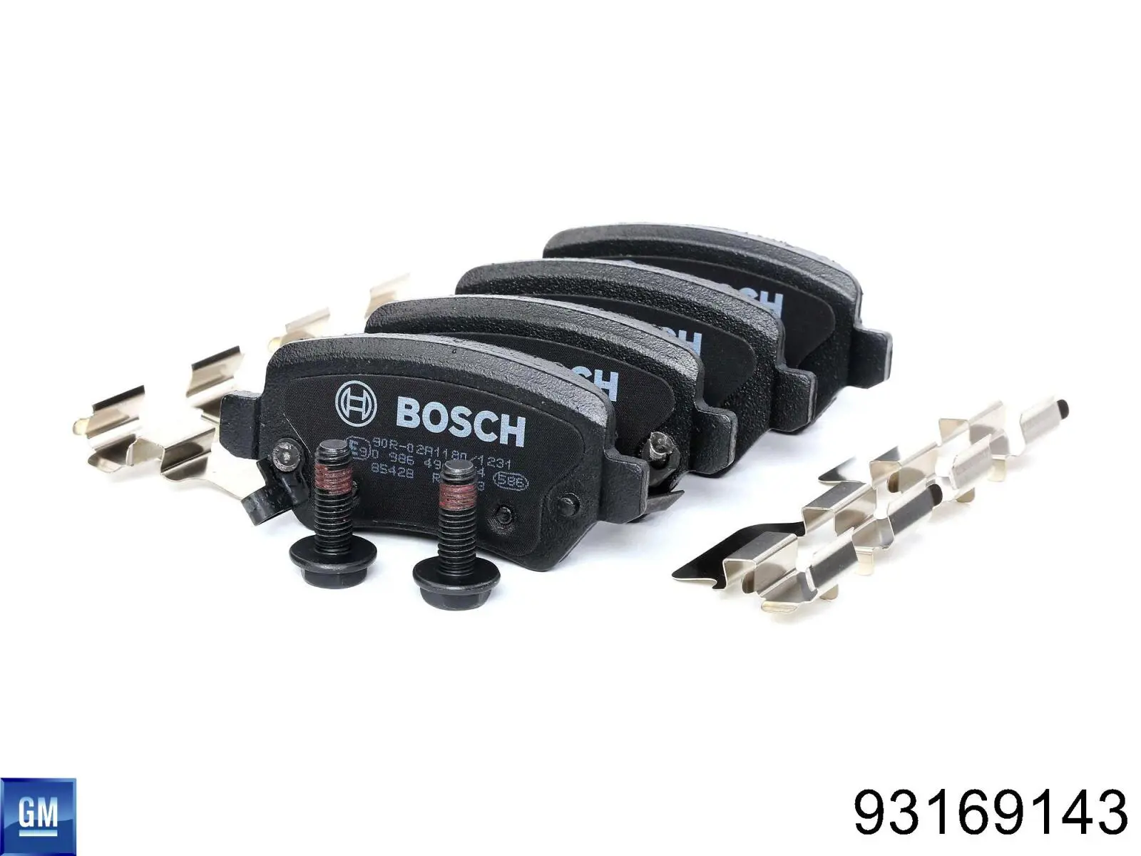 93169143 General Motors Sapatas do freio traseiras de disco