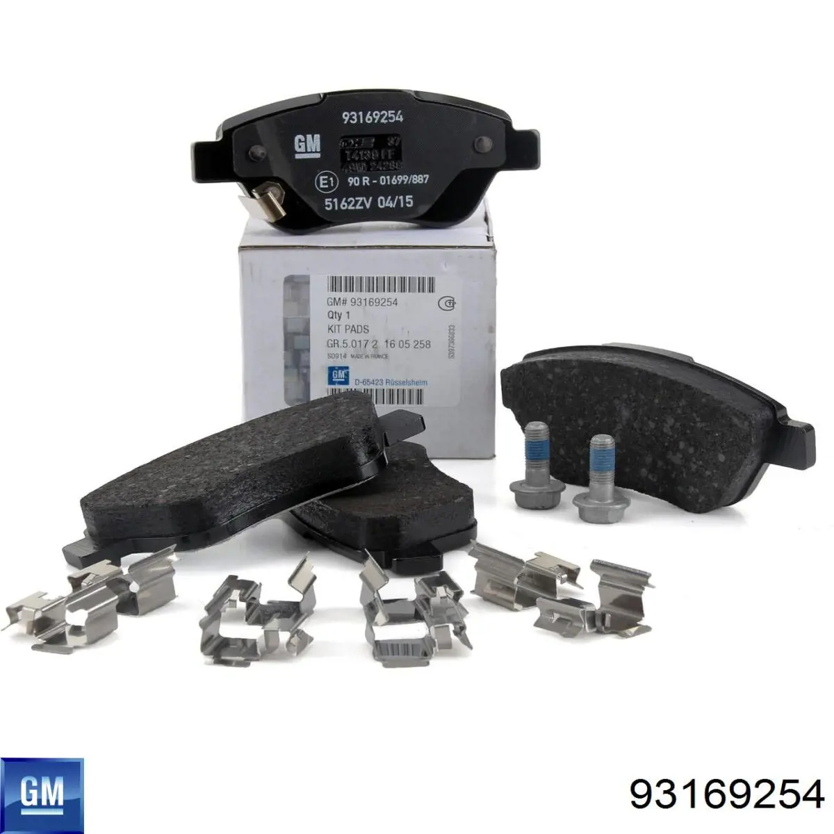 Compre 93169254 General Motors Sapatas do freio dianteiras de disco