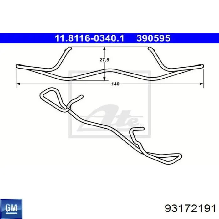 Compre 93172191 General Motors Fechadura de mola de suporte