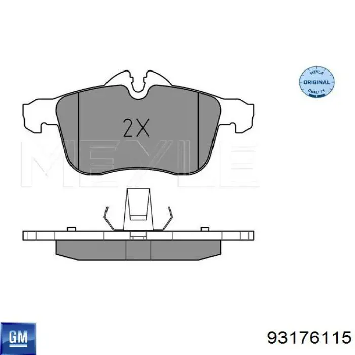 93176115 General Motors Sapatas do freio dianteiras de disco