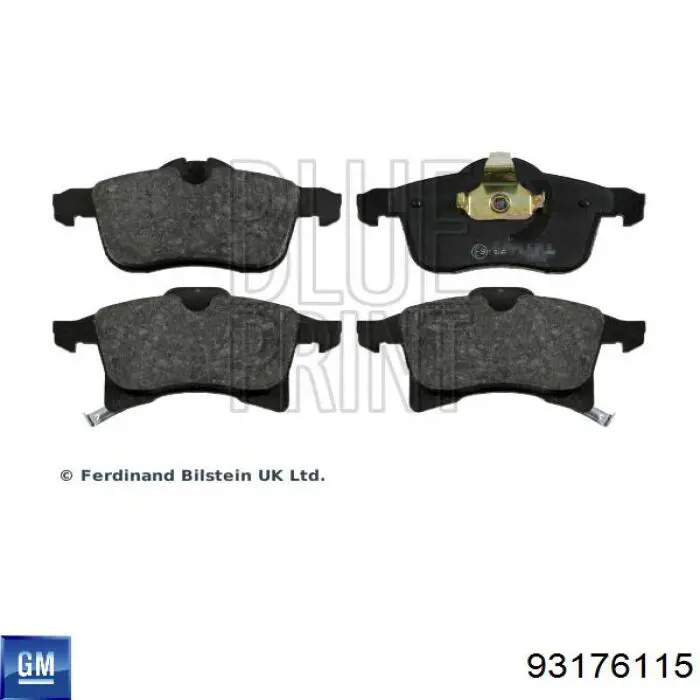Compre 93176115 General Motors Sapatas do freio dianteiras de disco