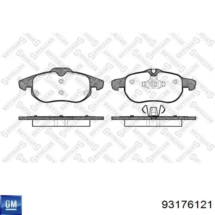 Compre 93176121 General Motors Sapatas do freio dianteiras de disco