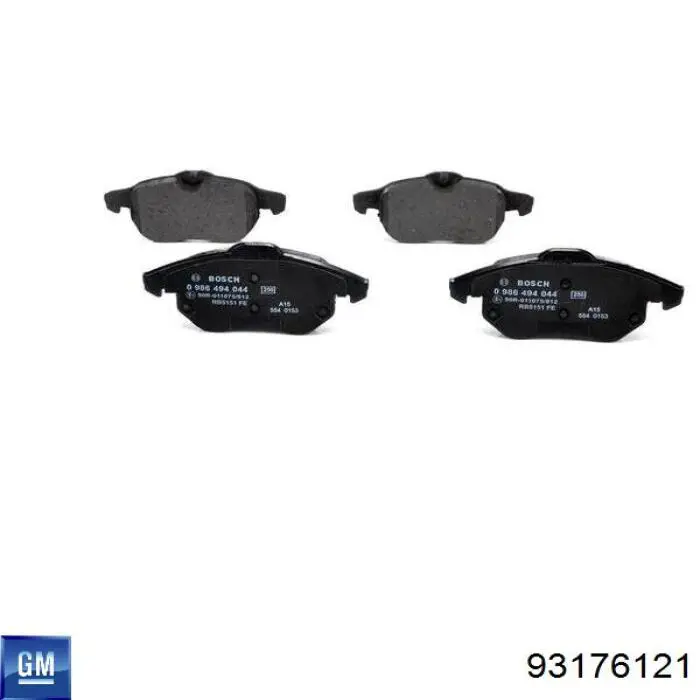 93176121 General Motors Sapatas do freio dianteiras de disco