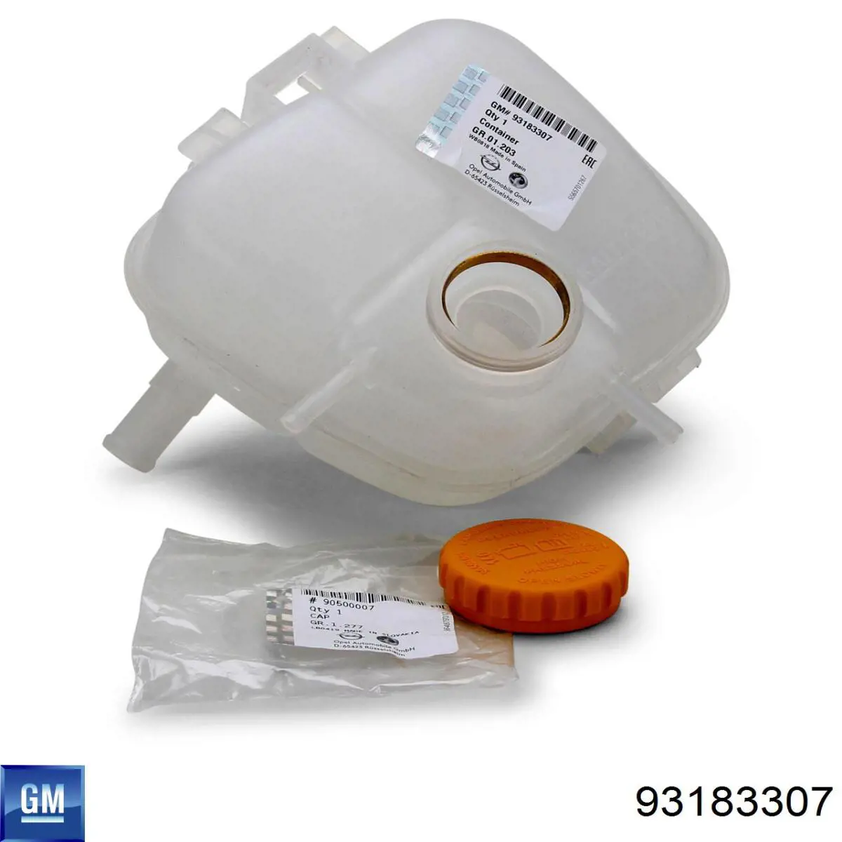 Tanque de expansão do sistema de esfriamento 93183307 General Motors