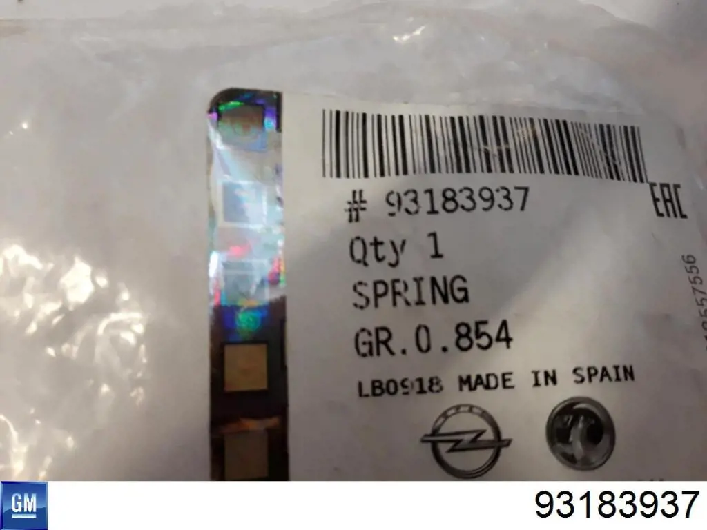 93183937 General Motors Mola de pedal de embraiagem