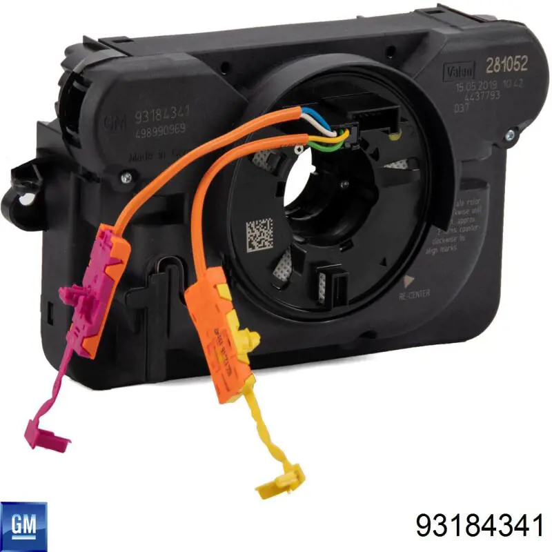 93184341 General Motors Anel AIRBAG de contato, cabo plano do volante