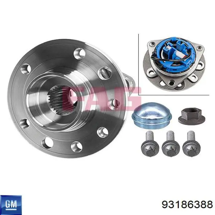 Compre 93186388 General Motors Cubo dianteiro
