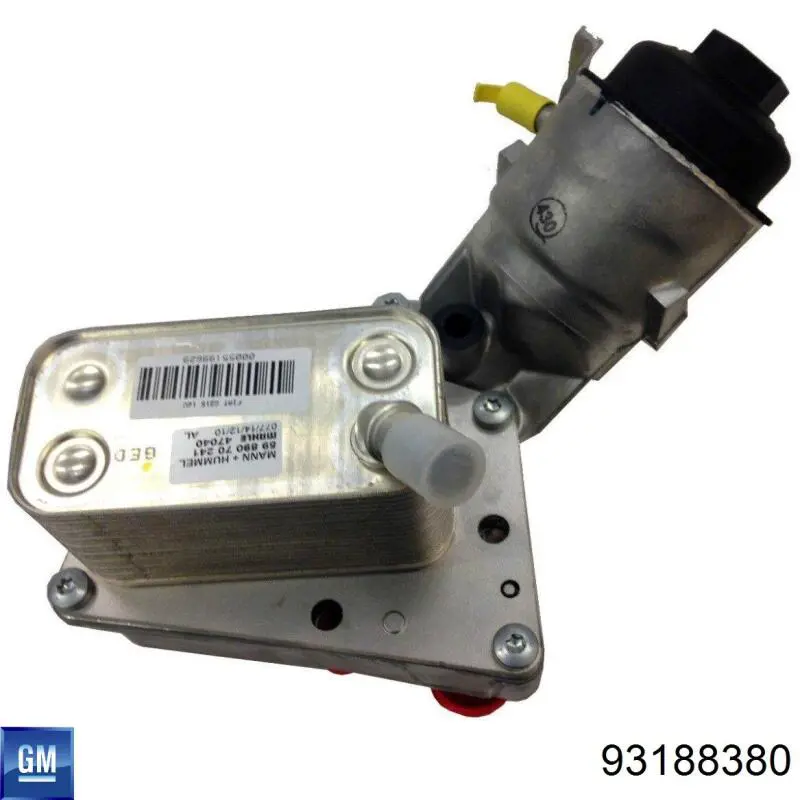 93188380 General Motors Radiador de óleo (frigorífico), debaixo de filtro