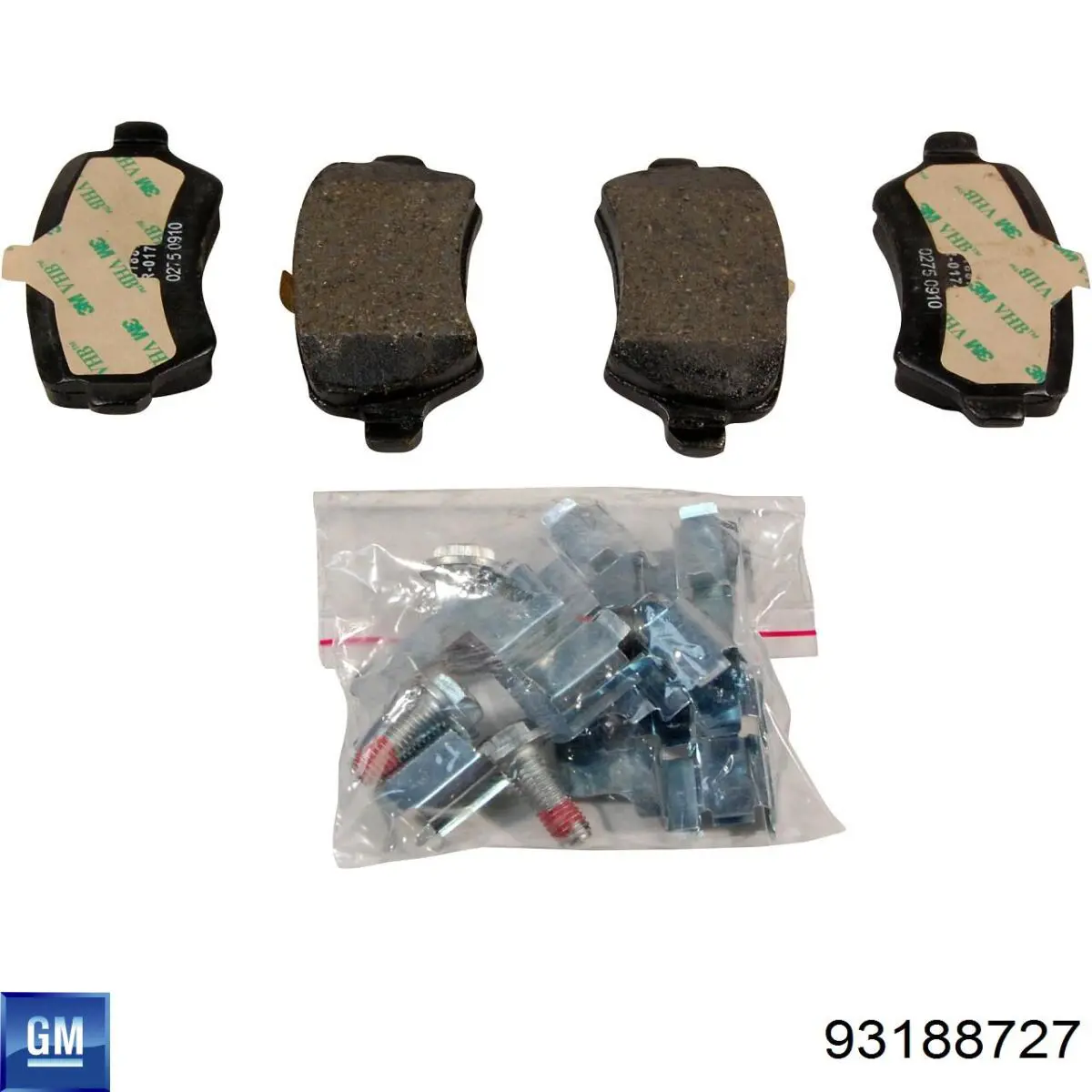 Sapatas do freio traseiras de disco General Motors 93188727 preço, a partir de 19,22 USD