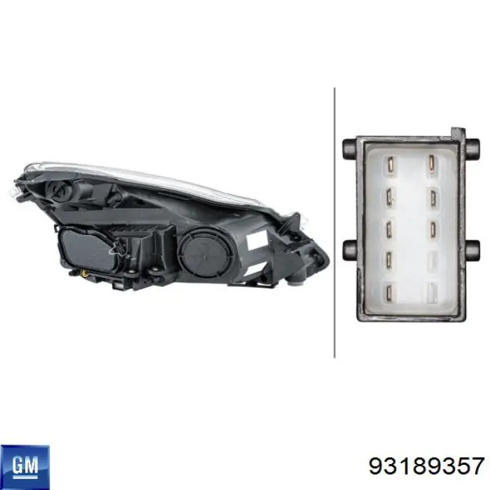 Luz esquerda General Motors 93189357 preço, a partir de 81,40 USD