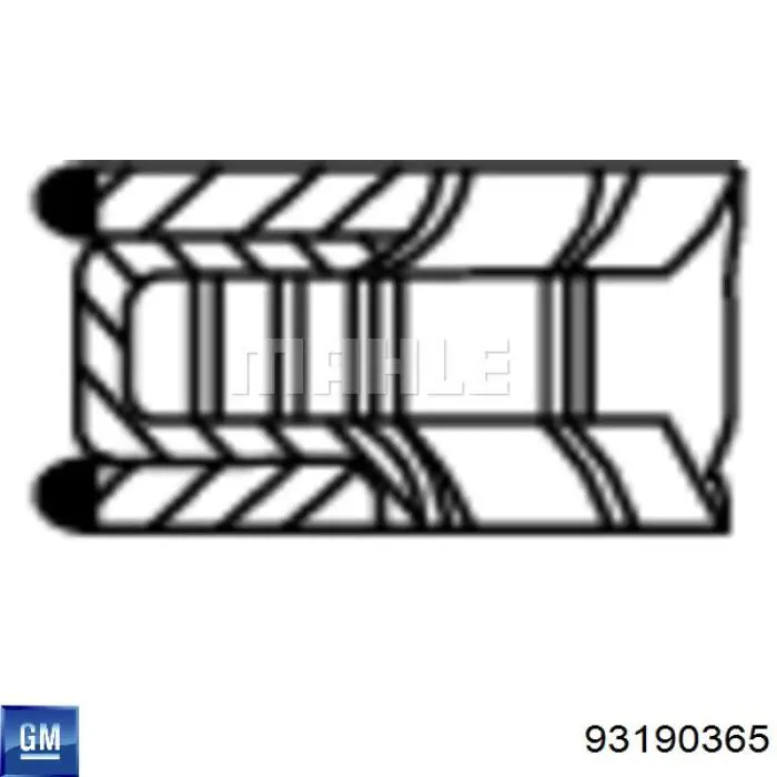 Anéis do pistão para 1 cilindro, STD. General Motors 93190365 preço, a partir de 29,73 USD