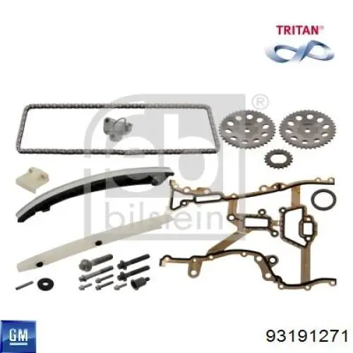 Cadeia do mecanismo de distribuição de gás, kit General Motors 93191271 preço, a partir de 86,22 USD