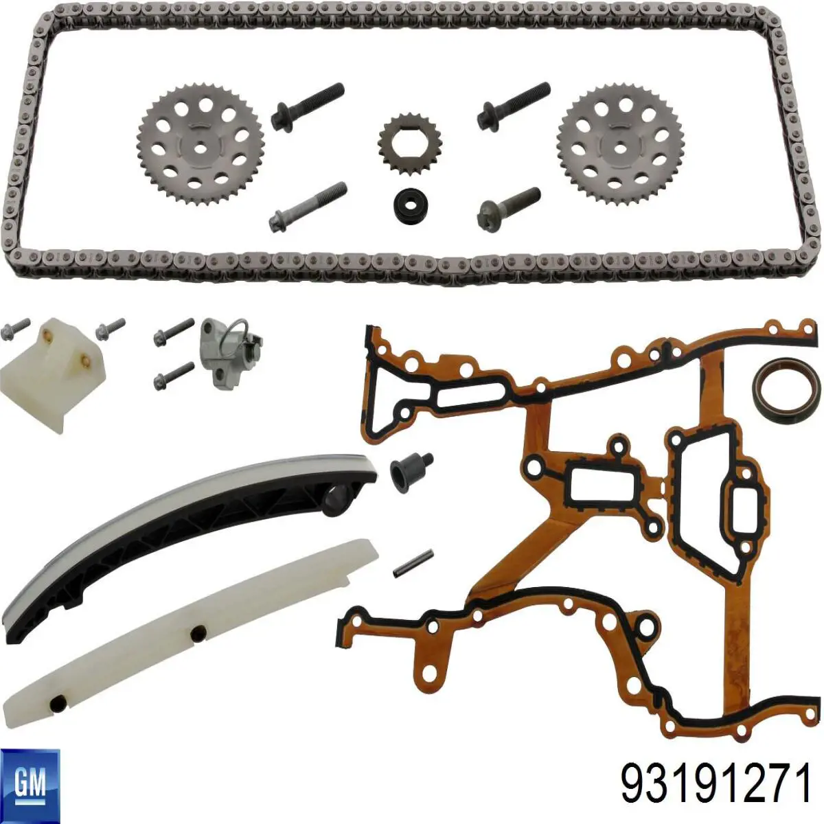 Compre 93191271 General Motors Cadeia do mecanismo de distribuição de gás, kit