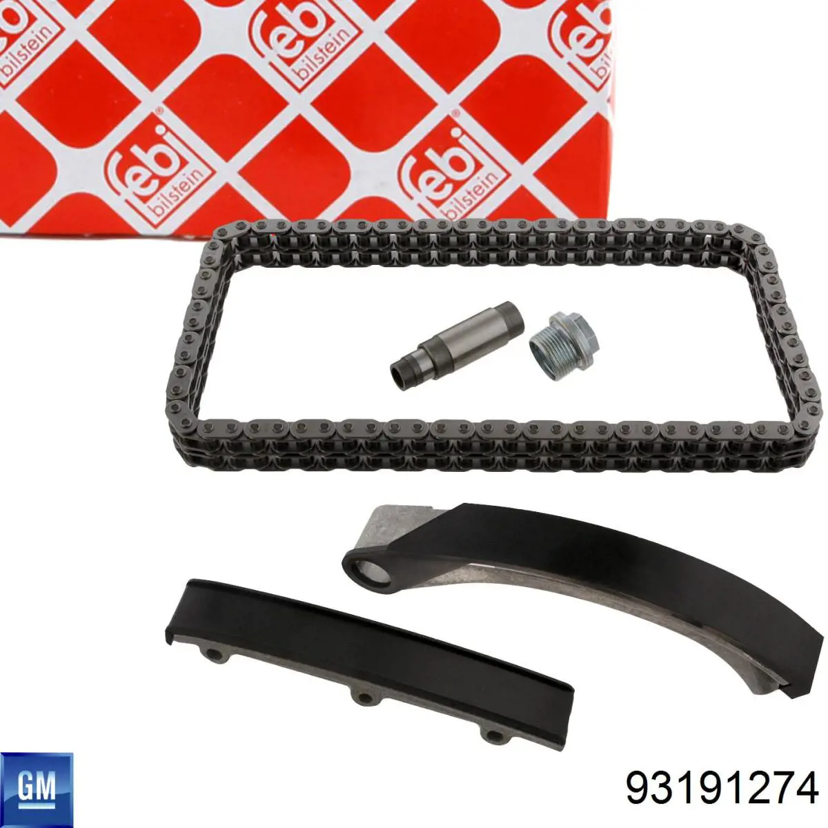 Cadeia do mecanismo de distribuição de gás, kit 93191274 General Motors