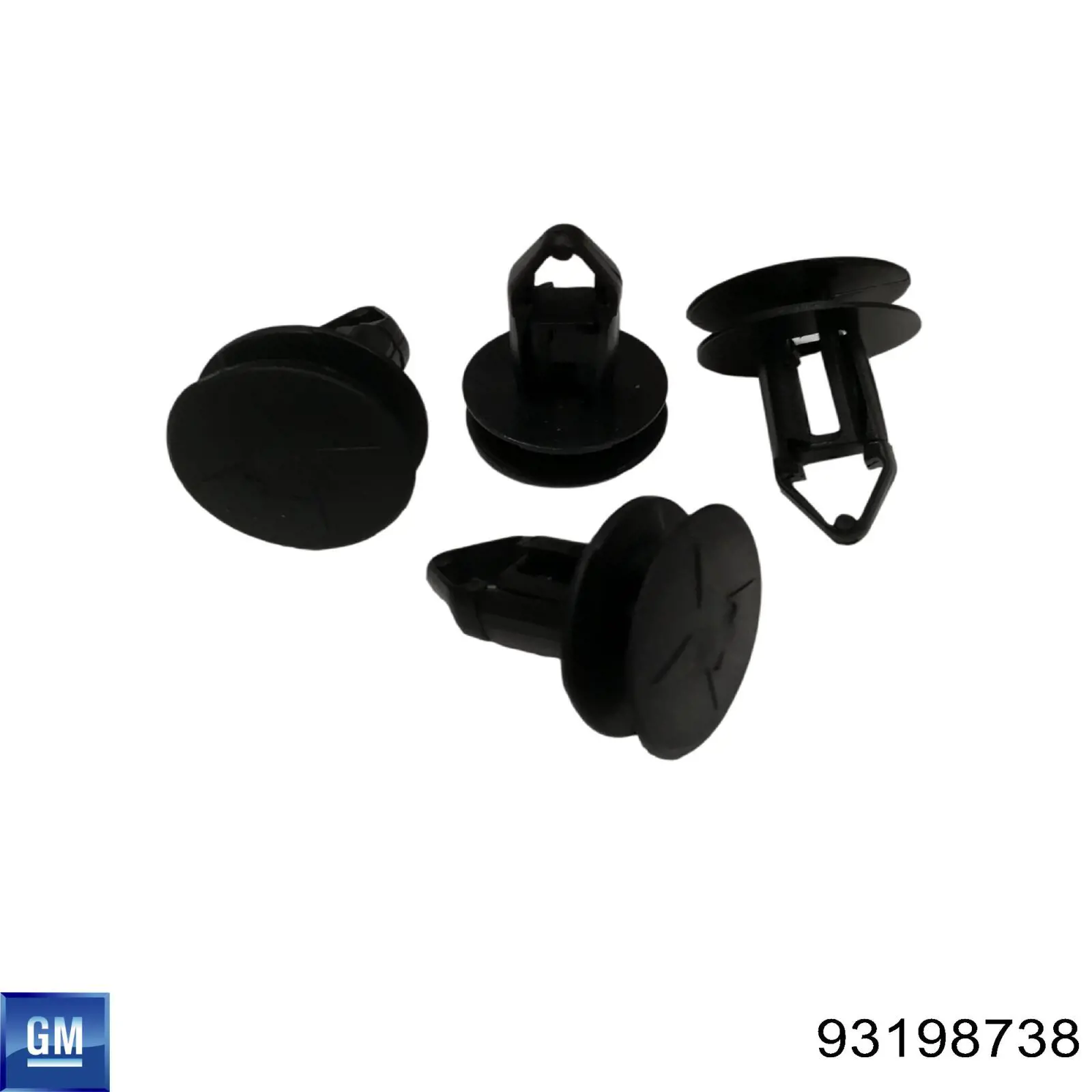 93198738 General Motors Cápsula (prendedor) de fixação de grelha do radiador de esfriamento