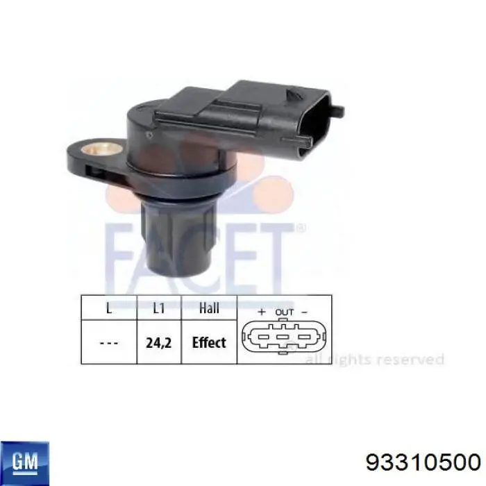 Compre 93310500 General Motors Sensor de posição da árvore distribuidora