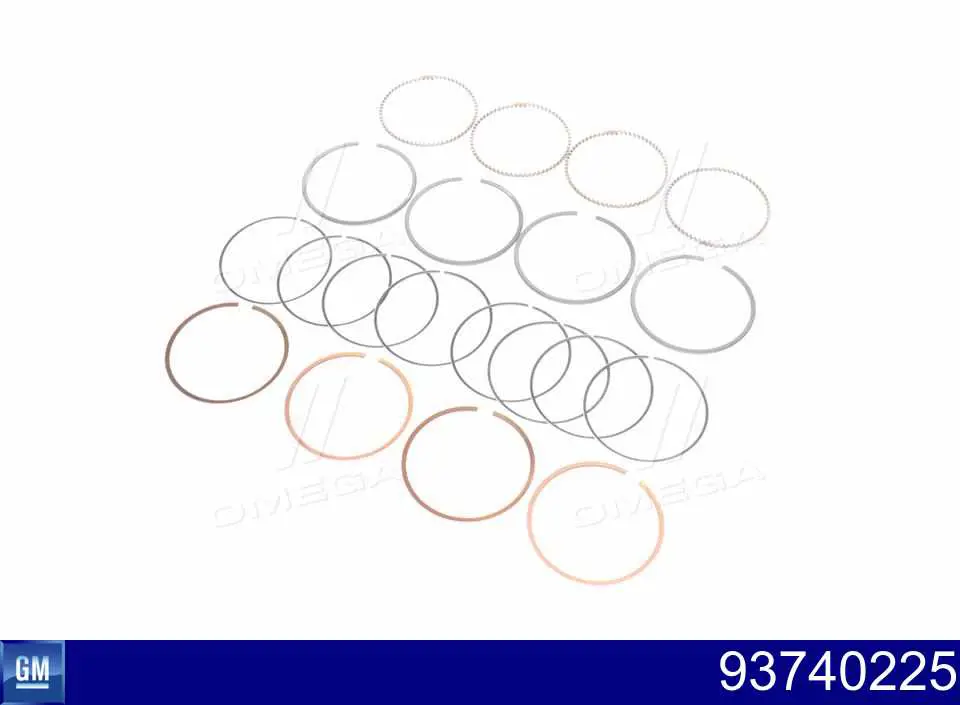 93740225 General Motors Kit de anéis de pistão de motor, STD.