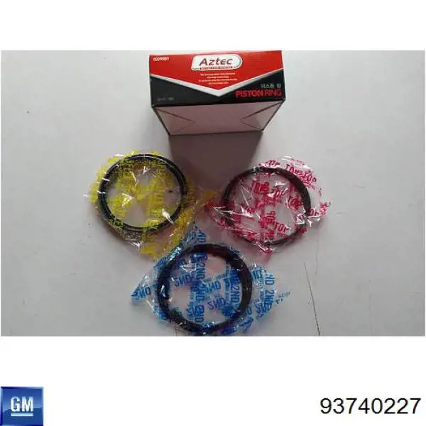 Kit de anéis de pistão de motor, 2ª reparação ( + 0,50) General Motors 93740227 preço, a partir de 38,35 USD