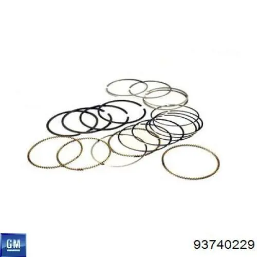 93740229 General Motors Kit de anéis de pistão de motor, STD.