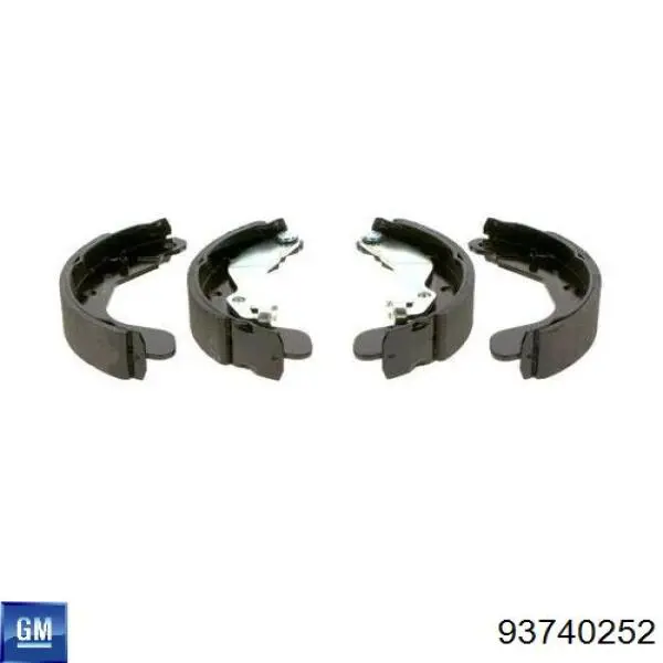 93740252 General Motors Sapatas do freio traseiras de tambor