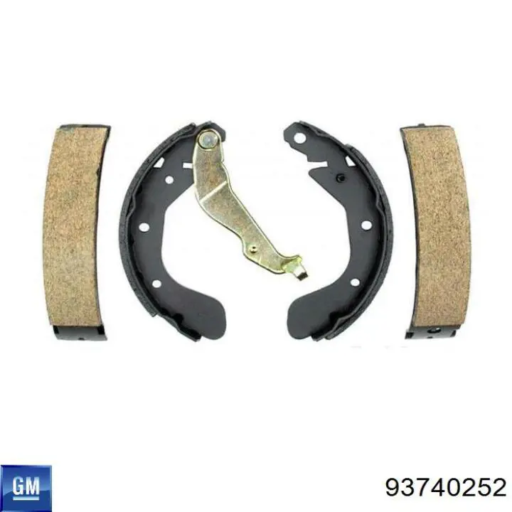 Sapatas do freio traseiras de tambor General Motors 93740252 preço, a partir de 31,07 USD