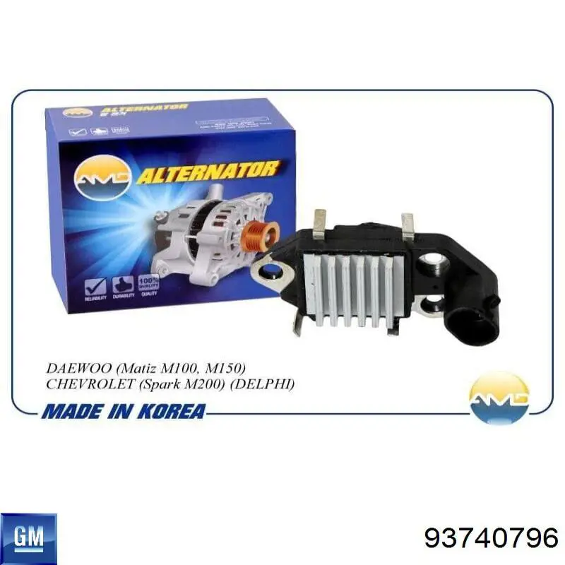 Relê-regulador do gerador (relê de carregamento) General Motors 93740796 preço, a partir de 17,09 USD