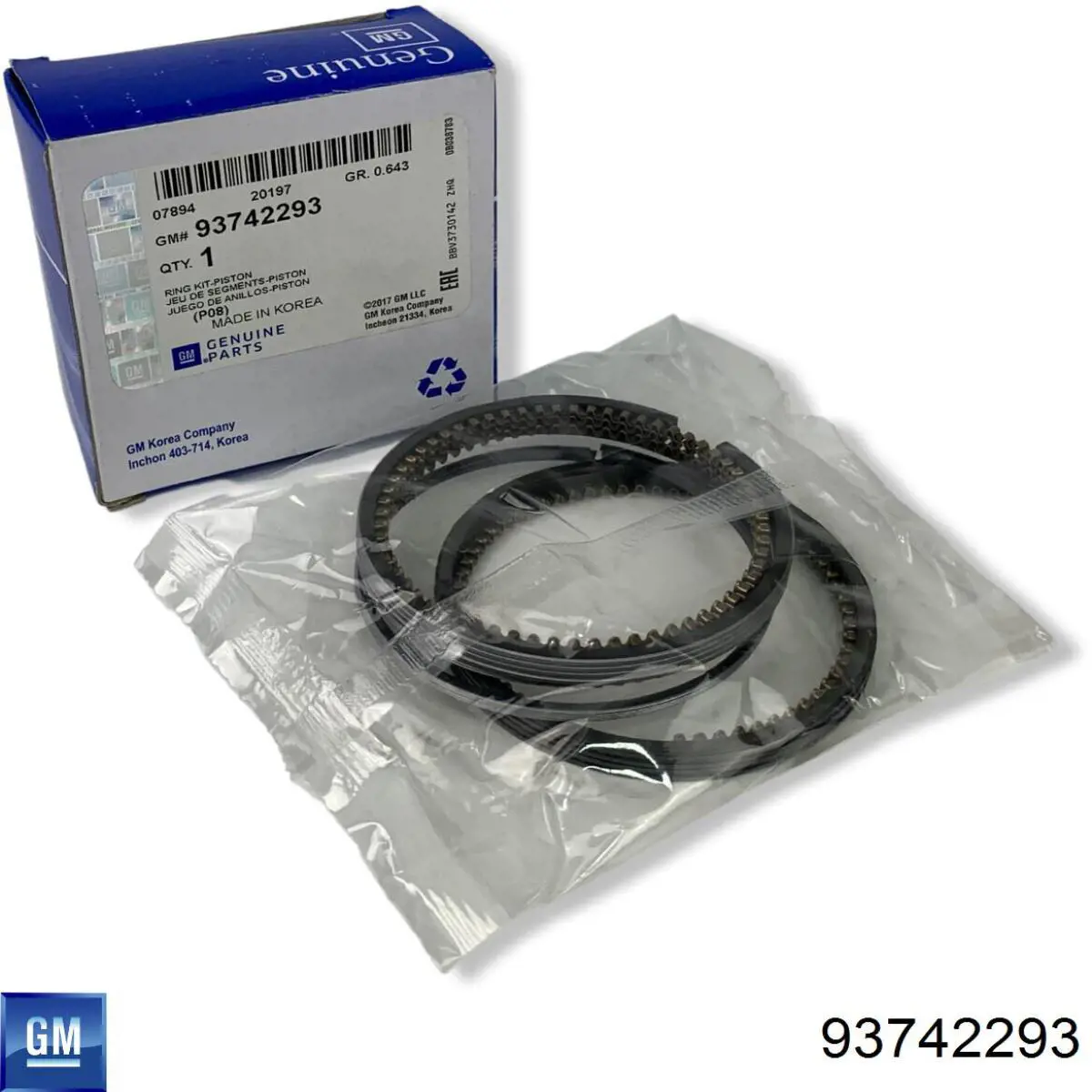 Kit de anéis de pistão de motor, STD. General Motors 93742293 preço, a partir de 30,12 USD