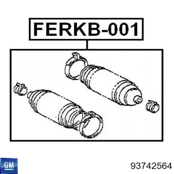 Compre 93742564 General Motors Bota de proteção do mecanismo de direção (de cremalheira)
