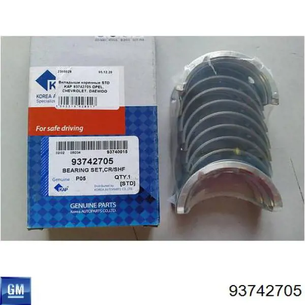 Folhas inseridas principais de cambota, kit, padrão (STD) General Motors 93742286 preço, a partir de 24,33 USD