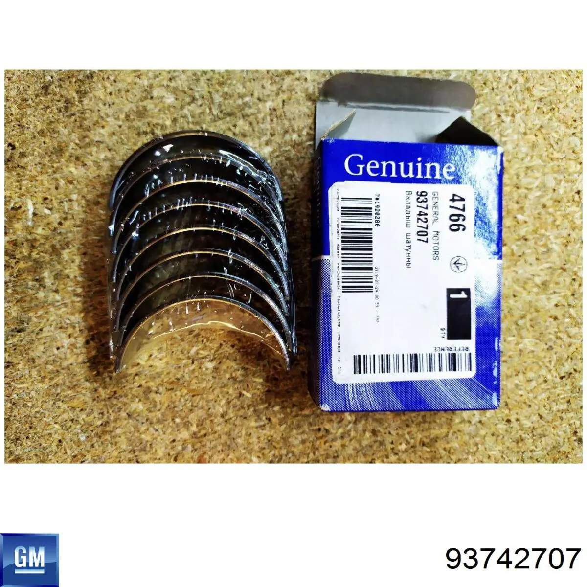 Compre 93742707 General Motors Folhas inseridas de cambota de biela, kit, padrão (STD)