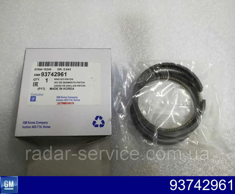 791408004 SM Kit de anéis de pistão de motor, STD.